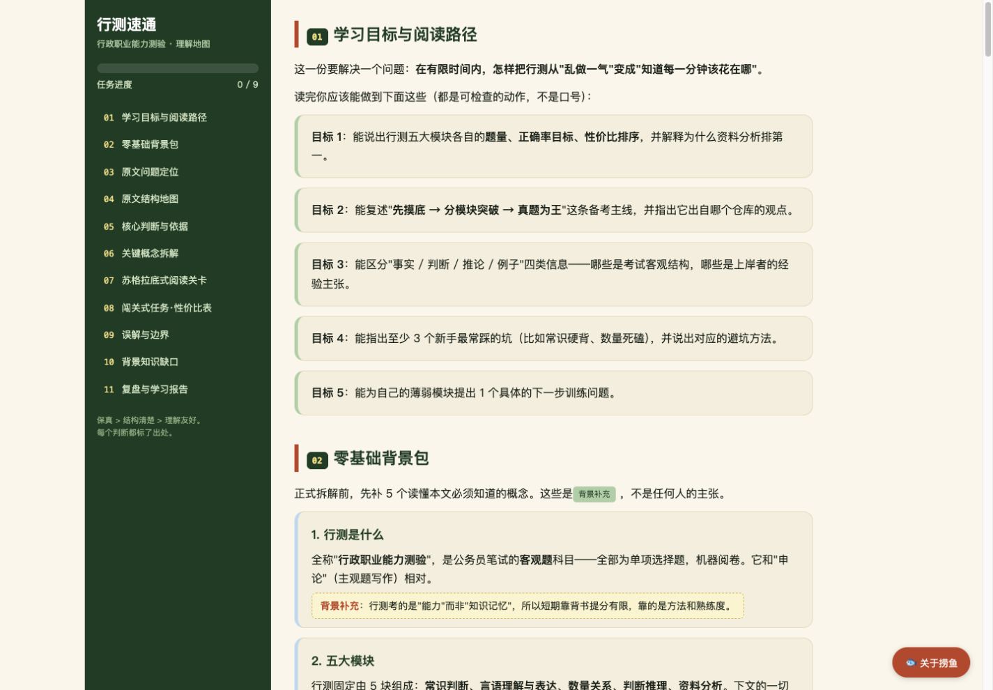 lyzbcy-study-map 生成的行测速通理解地图实例
