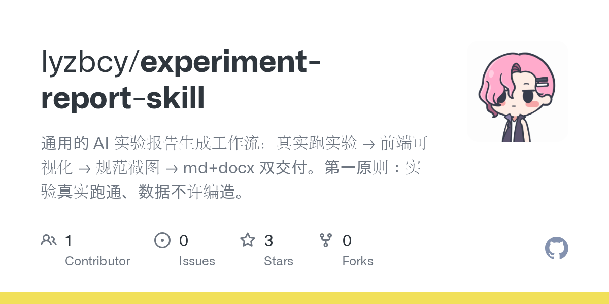 实验报告 skill 运行效果